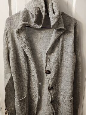 Old Navy Light Gray Knit Cardigan